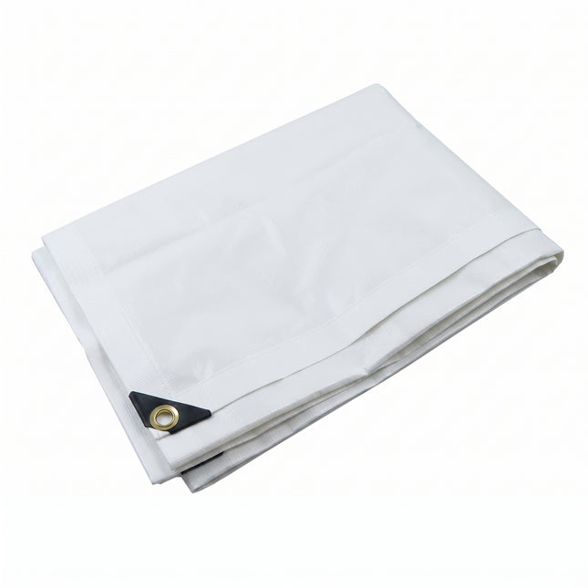 400 g/m² PVC Abdeckplane – Bodenplane – Bauplane – Weiß
