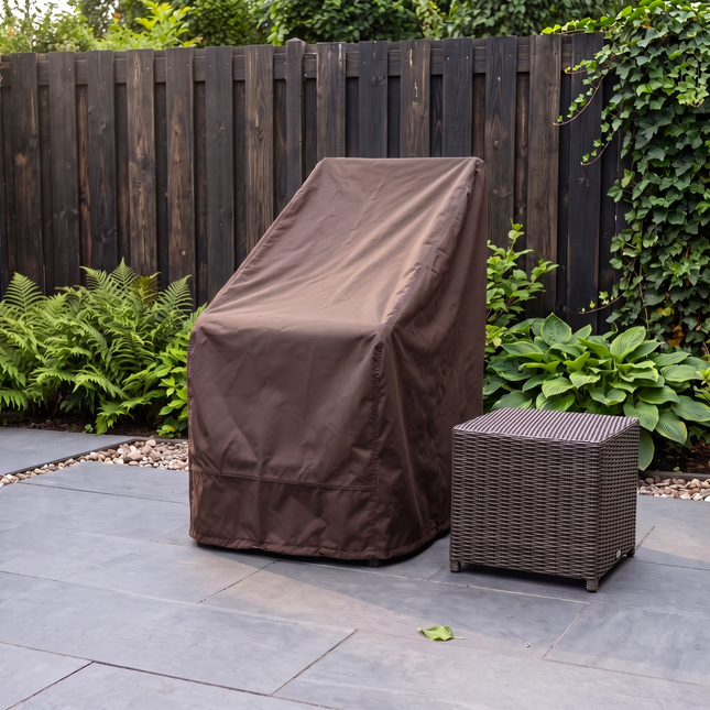 600D Schutzhülle für Gartenstuhl – Luxus Dunkelbraun