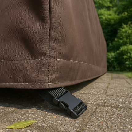 600D Schutzhülle für Gartenliegebett – Luxus Dunkelbraun